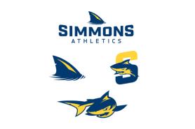 Shark logos used by Simmons Athletics
