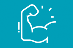 Girls Inc. Strong Foundations Icon - an arm flexing