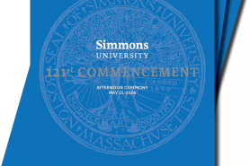 A stack of 2026 Commencement programs