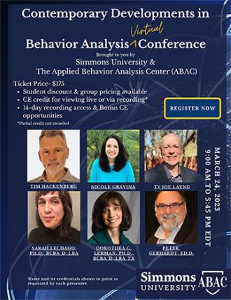 Front page of Behavior Analysis Conference brochure. Click to view full brochure