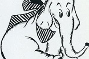 A graphic of an elephant
