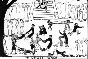 Cartoon depicting the Ghost Walk