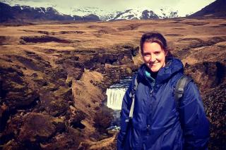 Alicia Healey while studying abroad in Iceland