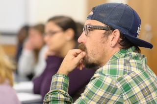 Student sitting in class