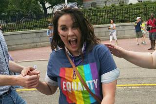 Maggie Belfi at Pride Parade