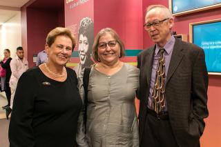 President Helen Drinan, Cathryn Mercier and Professor Lowry Pei