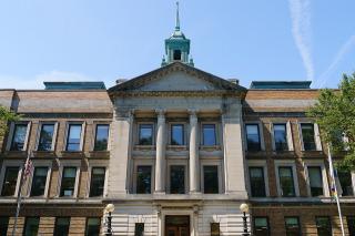 The front of the Main College Building