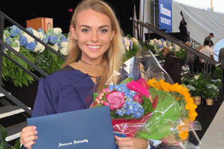 Alexandra McConaghy at her Simmons graduation