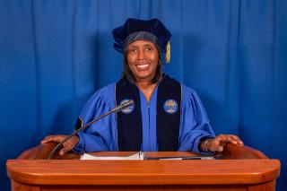 President Lynn Perry Wooten at Convocation