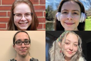 Headshots of Lila Crum, Rachel Beaulieu, Nicole Rasmussen and Lauren Wagner