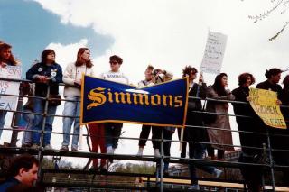 1989 students at pre-march ceremonies during the March for Women’s Equality and Women’s Lives in D.C.