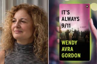 Headshot of Wendy Gordon and book cover art of It's Always 9/11