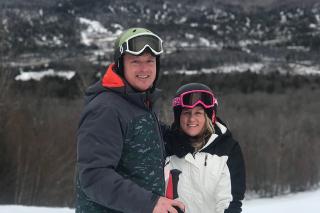 Daniel Leary, graduate student in the Masters of Social Work (MSW) program, with girlfriend, Heather