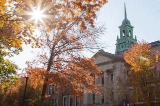 The cupola at Simmons University in Boston, Massachusetts