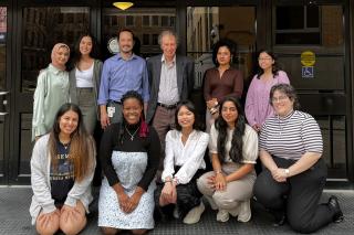 Associate Professor of Physics Phillip Jason White with BMUS Lab Students