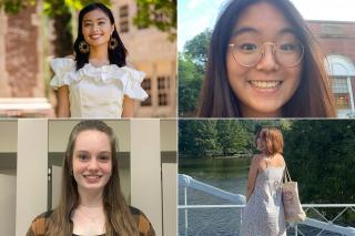 Top: Justine Paragas '26, Solmi Grace Kwak '26. Bottom: Aislinn Grace Doherty '26, and Marzieh Darling-Donnelly '26