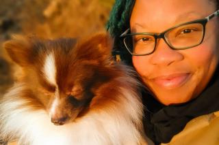 Photo of Stephanie Seales with her dog