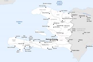 A basic map of Haiti