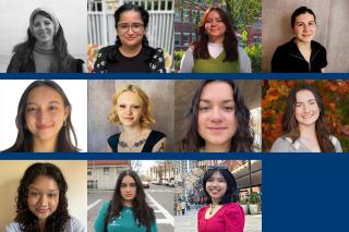 A collage of portraits of ten of the twelve Simmon University SURPASS Scholars for 2024