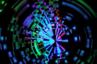 A colorful circular graphic representing digital storage