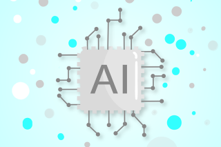 AI graphic of computer chip
