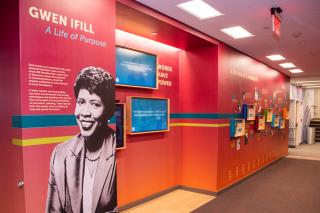 Hallway in The Gwen Ifill School of Media, Humanities and Social Sciences