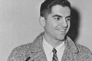 Professor Alden Poole in the 1961 issue of Microcosm, courtesy of Simmons University Archives.