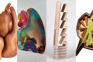 Sculptural work by Annie Meyer, Nygel Jones, Joe LoVasco, and Damion Silver.