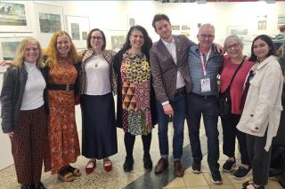 Children's Literature students with the 2024 Hans Christian Andersen Award winner Sydney Smith and his editor Neal Porter