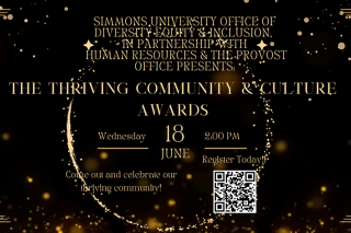 Flyer for The Thriving Community & Culture Awards