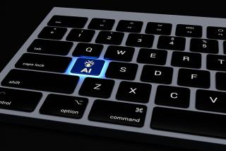 keyboard with "AI" in place of the A key