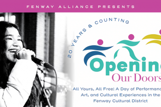 Flyer for "Opening our Doors" event from the Fenway Alliance