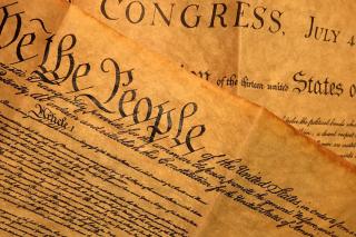 The US Constitution showing "We The People"
