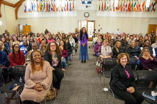 Many members of the Simmons community attended the Fall 2025 Community Read event with Dr. Uché Blackstock