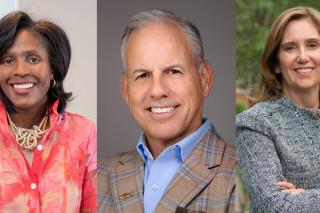 President Wooten, Paul Geisler, Maureen Flores