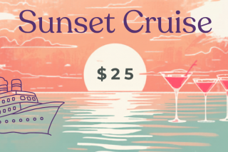 Sunset Cruise image. $25 cost.