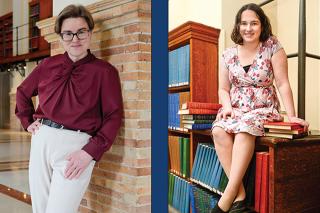 Two photos side by side: Jessica Chapel ’19MS and Katelyn Duncan ’16MS