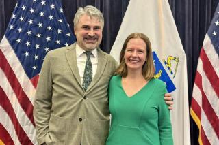 Nathan Brewer '10MSW, '14C, '21PhD and Professor of Social Work Kristie A. Thomas were sworn into the MA Governor's Council to Address Sexual Assault, Domestic Violence, and Human Trafficking