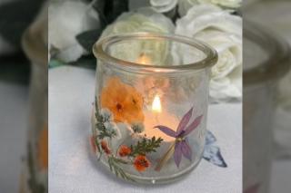 Pressed Flower Candle & Jar