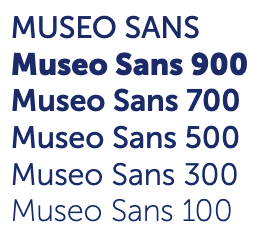 Simmons brand font: Museo Sans