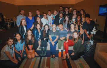 Lauren Kaye and the INBOUND team pose with Chelsea Handler and Jaboukie Young White.