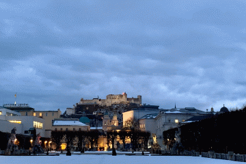 Castle View from Mirabell Gardens