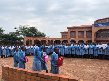 Students outside of the Maranyundo Girls School