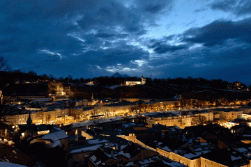 Night View from Hillin Salzburg