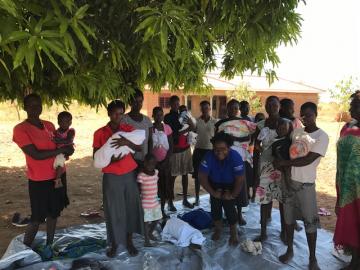 Diana with her teenage mothers group she started in Northern Uganda.