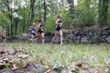 Students running together