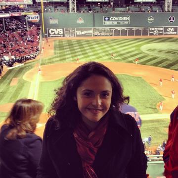 Erica Moura covering the 2013 World Series