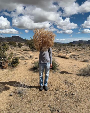 Chris on the trail in the Mojave Desert