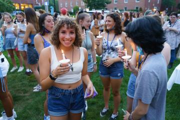 Group photo of students at the 2021 Candle Lighting Ceremony