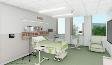 Rendering of new Nursing Simulation Lab